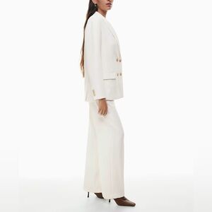 Aritzia Destiny Light Birch Elegant Double-Breasted Formal Wedding Blazer Sz 6